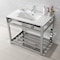 Fauceture VWP3722A1 37-Inch Ceramic Console Sink (1-Hole), White/Polished Chrome VWP3722A1 - alternate 5